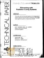 TECHNICAL PAPER FC83-273 SILICONISING WITH RADIATION CURING SYSTEMS     PDF电子版封面     