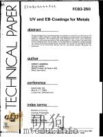 TECHNICAL PAPER FC83-250 UV AND EB-COATINGS FOR METALS（ PDF版）