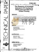 TECHNICAL PAPER FC83-251 THE REASONS OF INCREASED INTEREST IN UV-CURING FOR SHEET-FED AND WEB-FED OF（ PDF版）