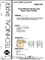 TECHNICAL PAPER MR83-225 COST EFFECTIVE BORING WITH BLOCK TYPE TOOLING（ PDF版）