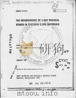 THE MEASUREMENT OF X-RAY RESIDUAL STRESS IN TEXTURED CUBIC MATERIALS（ PDF版）