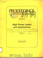 PROCEEDINGS OF SPIE-THE INTERNATIONAL SOCIETY FOR OPTICAL ENGINEERING VOLUME 270 HIGN POWER LASERS A（ PDF版）