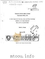 A CRITIQUE OF THE BELL HELICOPTER TEXTRON COBRA 2.75 INCH ROCKET BALLISTIC ALGORITHM     PDF电子版封面    HAROLD J.BREAUX 