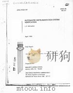 AUTOMATED INSTRUMENTATION SYSTEM VERIFICATION     PDF电子版封面    J.F.SCHNEIDER 