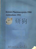 british pharmacopoeia 1980 addendum 1981（ PDF版）