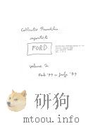 COLLECTCD FRANLELIN SUPORTI TO FORD VOLUME 2 CONTINUING INVESTIGATION OF POTENTIAL AIRBAG EEDS FIRL     PDF电子版封面     