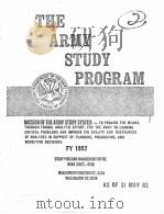 THE ARMY STUDY PROGRAM FY 1982     PDF电子版封面     