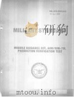MILITARY STANDARD MISSILE GUIDANCE SET，AIM/RIM-7M，PRODUCTION VERIFICATION TEST     PDF电子版封面     