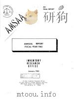ANNUAL REPORT-FISCAL YEAR 1981     PDF电子版封面     