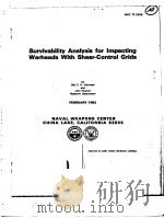 SURVIVABILITY ANALYSIS FOR IMPACTING WARHEADS WITH SHEAR-CONTROL GRIDS（ PDF版）