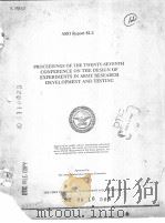 PROCEEDINGS OF THE TWENTY-SEVENTH CONFERENCE ON THE DESIGN OF EXPERIMENTS IN ARMY RESEARCH DEVELOPME     PDF电子版封面     
