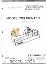 TECHNICAL MANUAL MODEL 703 PRINTER     PDF电子版封面     
