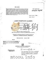 LASER PHOSPHATE GLASSES     PDF电子版封面    M.E.ZHABOTINSKII 