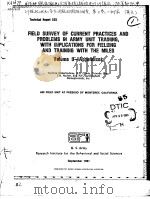 FIELD SURVEY OF CURRENT PRACTICES AND PROBLEMS IN ARMY UNIT TRAINING，WITH IMPLCATIONS FOR FIELDING A     PDF电子版封面     