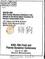 AIAA-83-1694 WALL-FUNCTION BOUNDARY CONDITIONS IN THE SOLUTION OF THE NAVIER-STOKES EQUATIONS FOR CO     PDF电子版封面    J.R.VIEGAS AND M.W.RUBESIN 