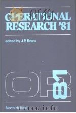 OPERATIONAL RESEARCH '81 PROCEEDINGS OF THE NINTH IFORS INTERNATIONAL CONFERENCE ON OPERATIONAL（ PDF版）