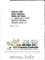 AIAA-81-1359 BORON ALUMINUM BLADES AND VANES     PDF电子版封面     