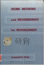 WORK METHODS AND MEASUREMENT FOR MANAGEMENT（1989 PDF版）