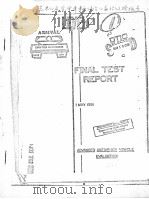 FINAL TEST REPORT:ADVANCED ANTIARMOR VEHICLE EVALUATION     PDF电子版封面     