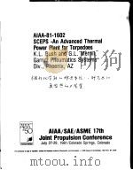 AIAA-81-1602 SCEPS-AN ADVANCED TEERMAL POWER PLANT FOR TORPEDOES     PDF电子版封面     