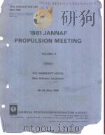 1981 JANNAF PROPULSION MEETING VOLUME 2     PDF电子版封面    KAREN L.STRANGE 