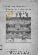 MUSICIANS'IDEAS ABOUT ROOM ACOUSTICAL QUALITIES AN INTERVIEW SURVEY AND A DERIVATION OF SUBJECT     PDF电子版封面     