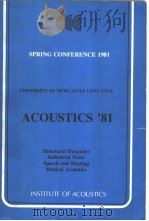 ACOUSTICS'81 SPRING CONFERENCE     PDF电子版封面     