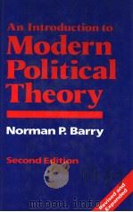 AN INTRODUCTION TO MODERN POLITICAL THEORY  SECOND EDITION（1989 PDF版）