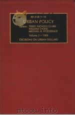 RESEARCH IN URBAN POLICY  VOLUME 3·1989（1989 PDF版）