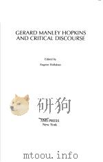GERARD MANLEY HOPKINS AND CRITICAL DISCOURSE（1993 PDF版）