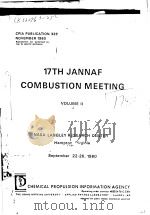 17TH JANNAF COMBUSTION MEETING  VOLUME 2  PART 2     PDF电子版封面     