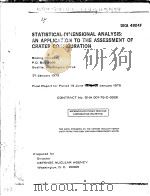 STATISTICAL-DIMENSIONAL ANALYSIS：AN APPLICATION TO THE ASSESSMENT OF CRATER CONFIGURATION     PDF电子版封面     