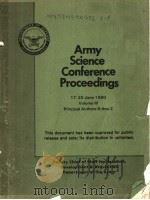 ARMY SCIENCE CONFERENCE PROCEEDINGS VOLUME 2     PDF电子版封面     