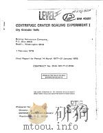 CENTRIFUGE CRATER SCALING EXPERIMENT 1:DRY GRANULAR SOILS     PDF电子版封面     