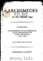 ARCHIMEDS IN THE MIDDLE AGES  VOLUME 4   1980  PDF电子版封面  0871691345   