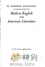 MODERN ENGLISH AND AMERICAN LITERATURE   1943  PDF电子版封面     