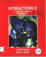 INTERACTIONS  II  SECOND EDITION     PDF电子版封面  0075575426  JUDITH THANKA  LIDA R.BAKER 