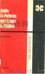 GUIDE TO PATTERNS AND USAGE IN ENGLISH  SEOCND EDITION   1975年  PDF电子版封面    A S HORNBY 