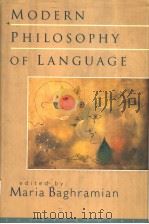 MODERN PHILOSOPHY OF LANGUAGE   1999  PDF电子版封面  158243042X   