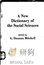A NEW DICTIONARY OF THE SOCIAL SCIENCES（ PDF版）