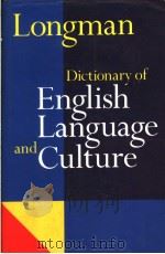 LONGMAN DICTIONARY OF ENGLISH LANGUAGE AND GULTURE   1992  PDF电子版封面  0582086752   