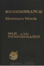 WAR AND REMEMBRANCE     PDF电子版封面     