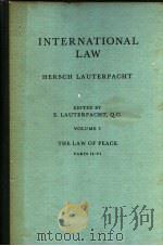 INTERNATIONAL LAW  HERSCH LAUTERPACHT  VOLUME 3  THE LAW OF PEACE  PARTS II-VI   1977  PDF电子版封面  0521212073  E.LAUTERPACHT 