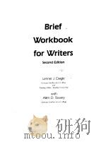 BRIEF WORKBOOK FOR WRITERS  SECOND EDITION   1989  PDF电子版封面  0130818607   