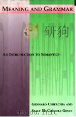 MEANING AND GRAMMAR  AN INTRODUCTION TO SEMANTICS（1990年 PDF版）