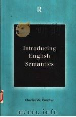 INTRODUCING ENGLISH SEMANTICS（1998年 PDF版）
