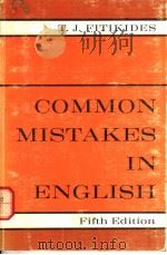 COMMON MISTAKES IN ENGLISH   1963年  PDF电子版封面    T.J.FITIKIDES 