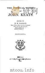 THE POETICAL WORKS OF JOHN KEATS   1958  PDF电子版封面    H.W.GARROD 
