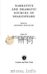 NARRATIVE AND DRAMATIC SOURCES OF SHAKESPEARE  VOLUME 4（1962 PDF版）