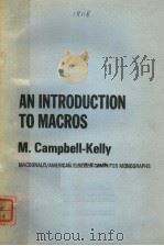 AN INTRODUCTION TO MACROS     PDF电子版封面    M.CAMPBELL-KELLY 